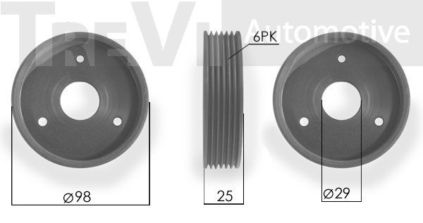 TREVI AUTOMOTIVE Hihnapyörä, kampiakseli PC1087